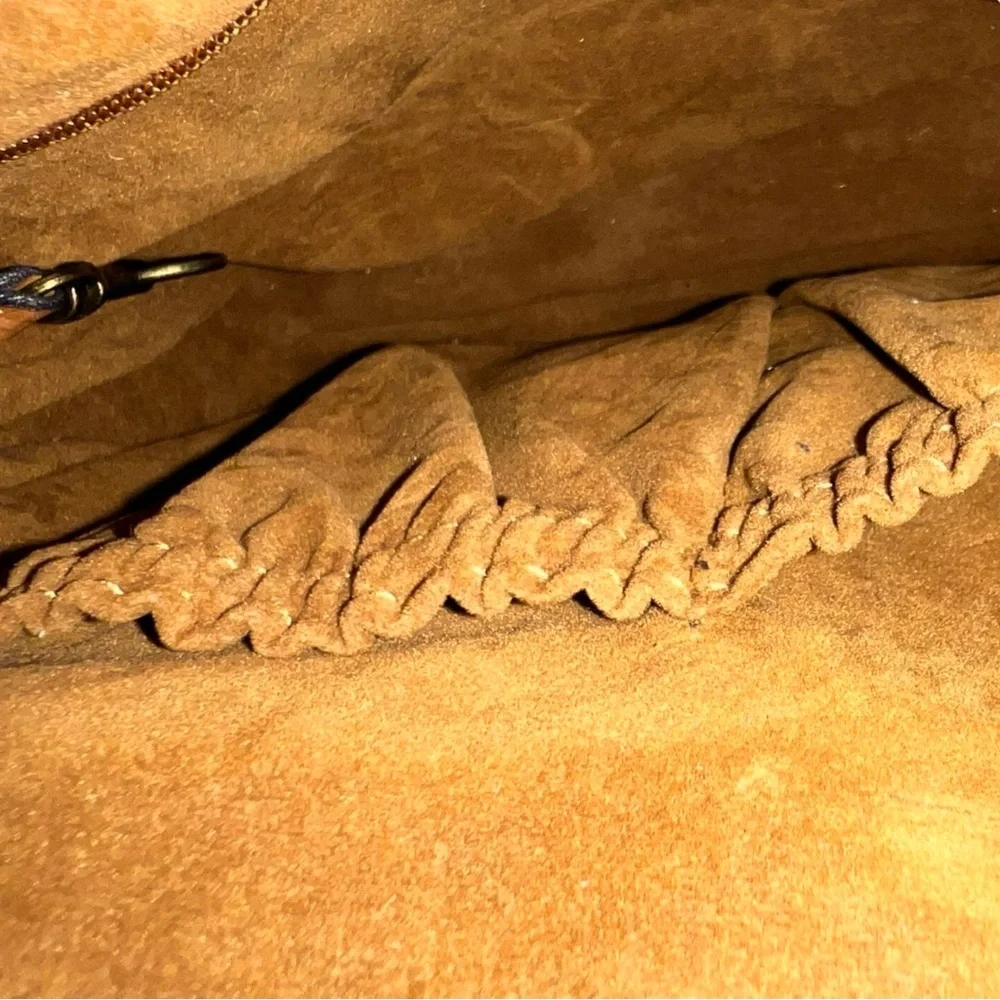 Patricia Nash Prescott Tote Shoulder Bag in hand tooled in Cognac Brown. - Picture 14 of 16